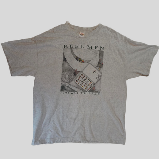 (2XL) Vintage Reel Men Play with Their Flies Shirt 1994